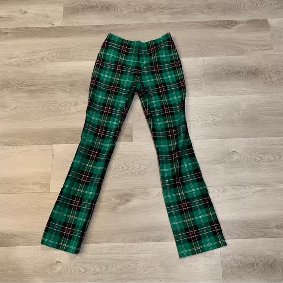 Marine Serre V-rise Green Tartan Tailored Trousers - Picture 4 of 10
